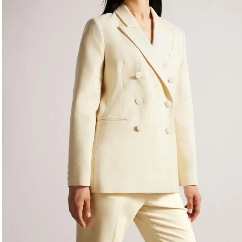 Ted Baker NWT Danai Relaxed Double Breasted Mixed Fabric Blazer. - Picture 2 of 16
